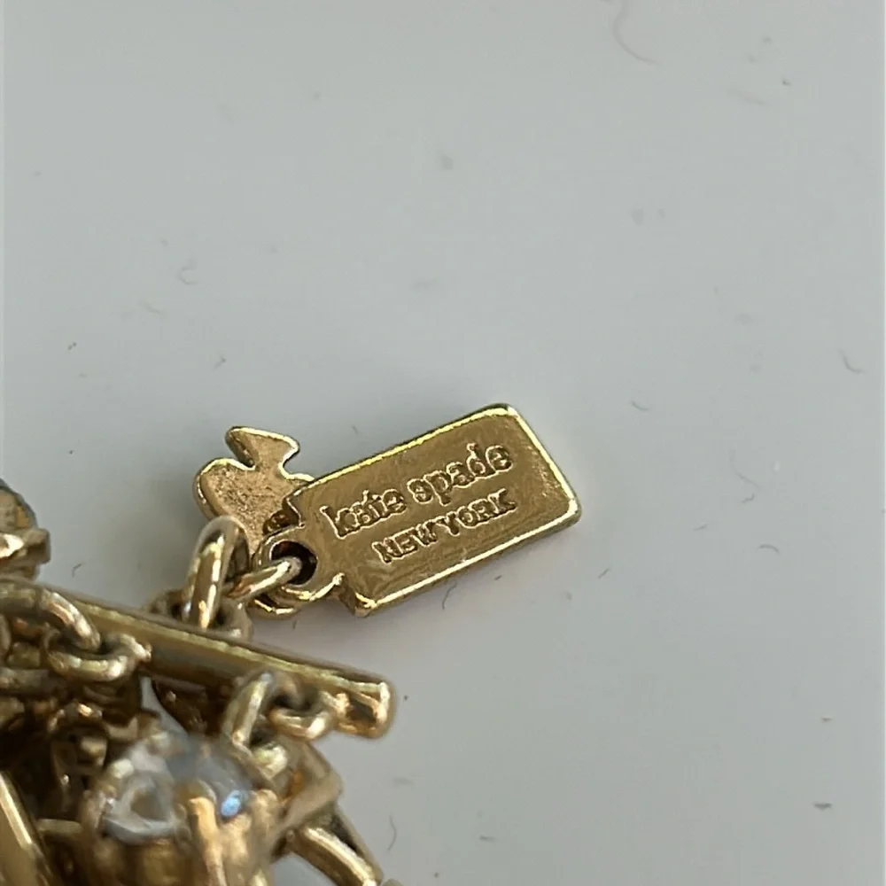 Rare Kate Spade Double Layer Secret Garden Rhinestone Statement Necklace